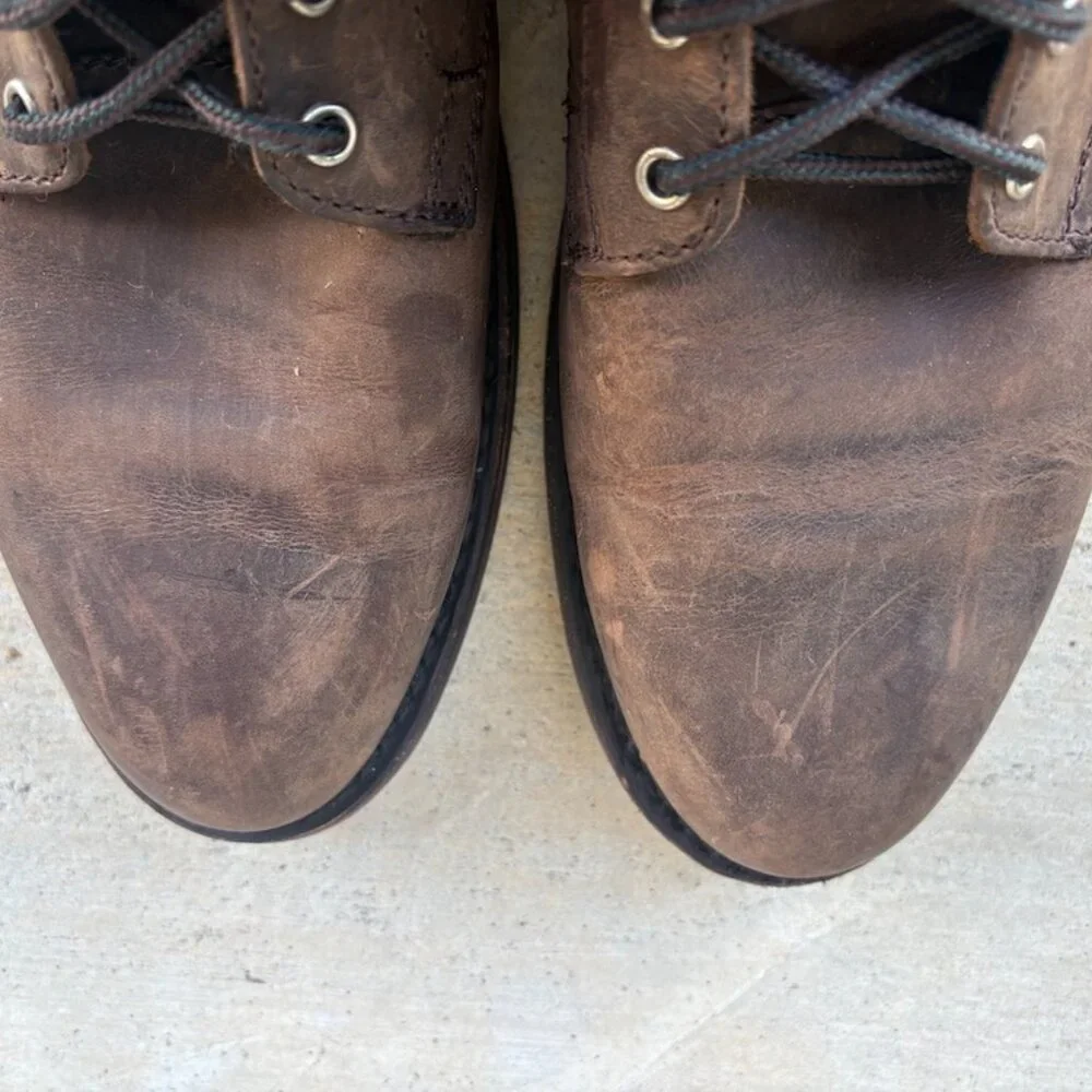 Brown suede Thursday laceup boots 9.5